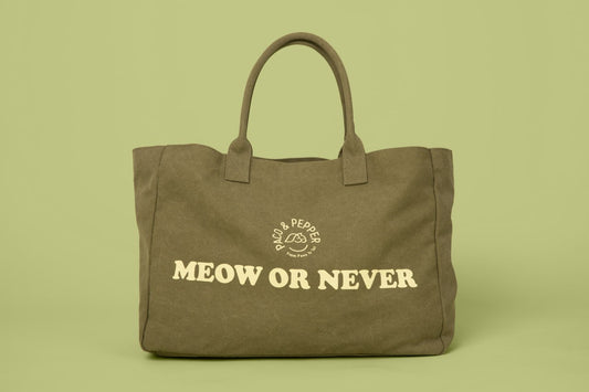 Meow or Never Tote bag